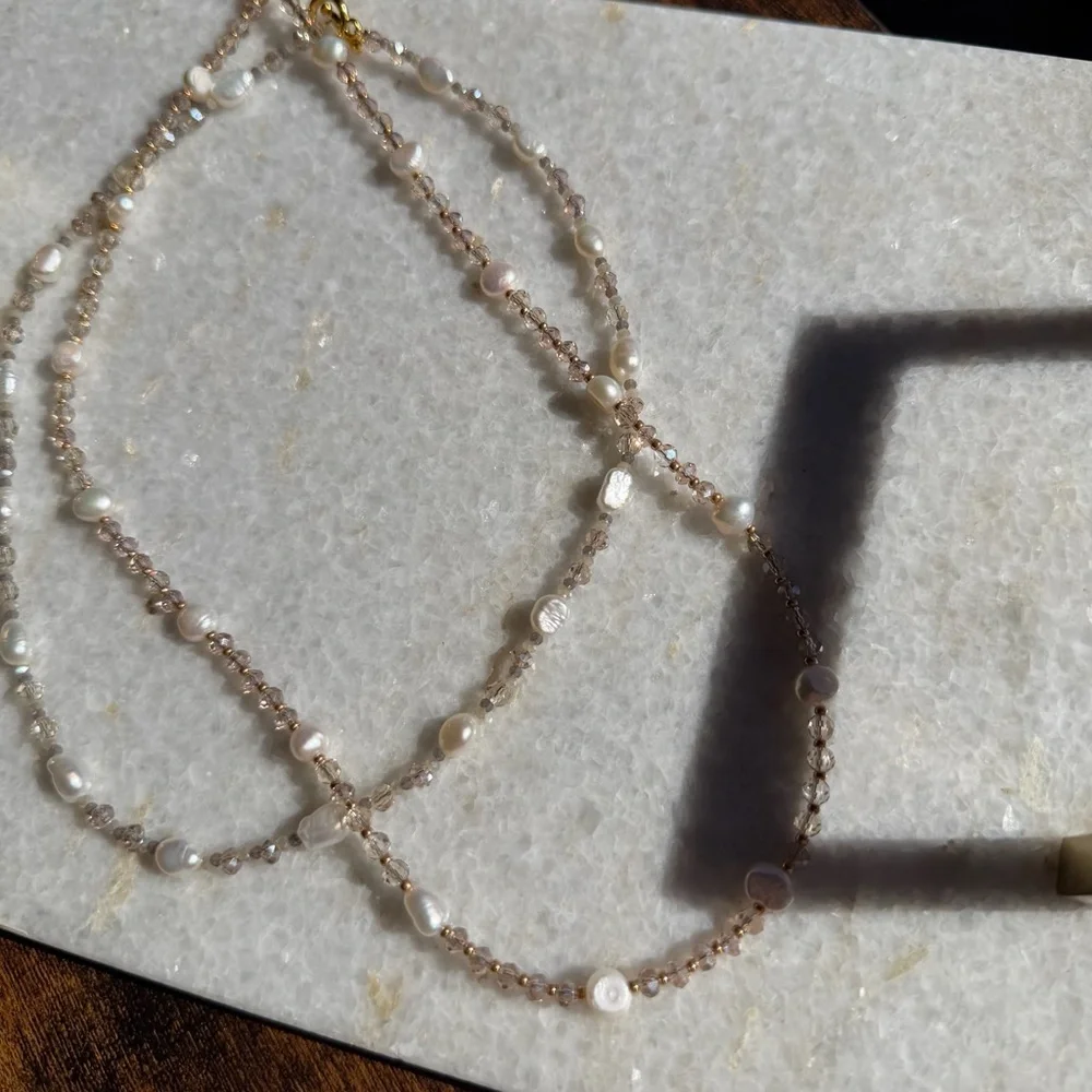 Freshwater Pearl & Crystal Necklace Bundle - Picture 4 of 7